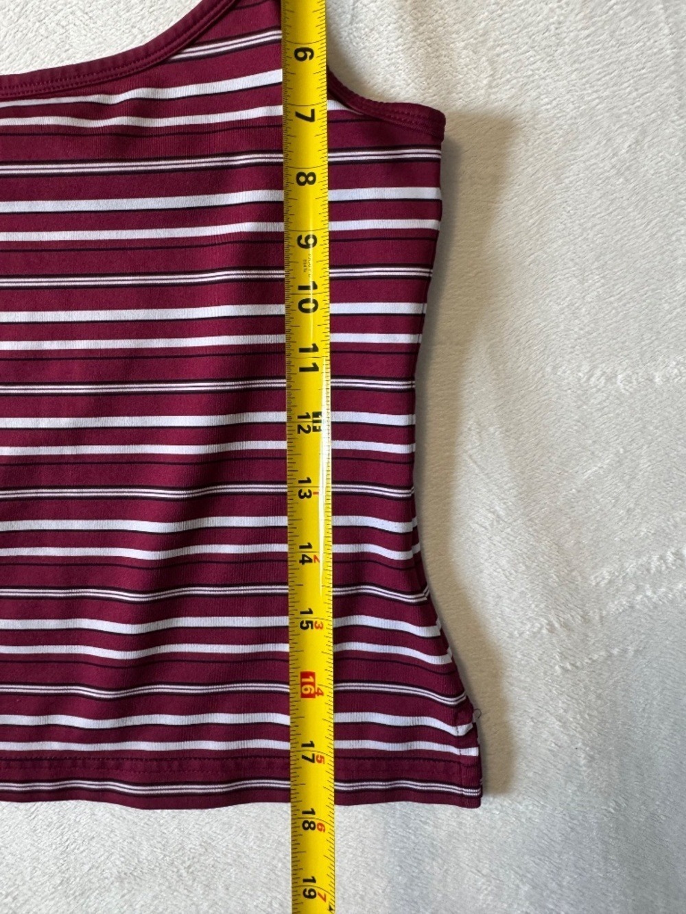 Guess Striped Tank Top in Burgundy and White - Picture 5 of 6